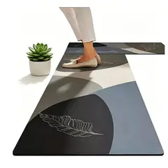 KUANGYE - Set 2 Alfombra 40x120 Y 40x60 Cm Cocina Piso Antideslizante,para Cocina Lavandería Pasillo Entrada