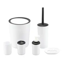 GENERICO - Set de Baño 6 Piezas Blanco