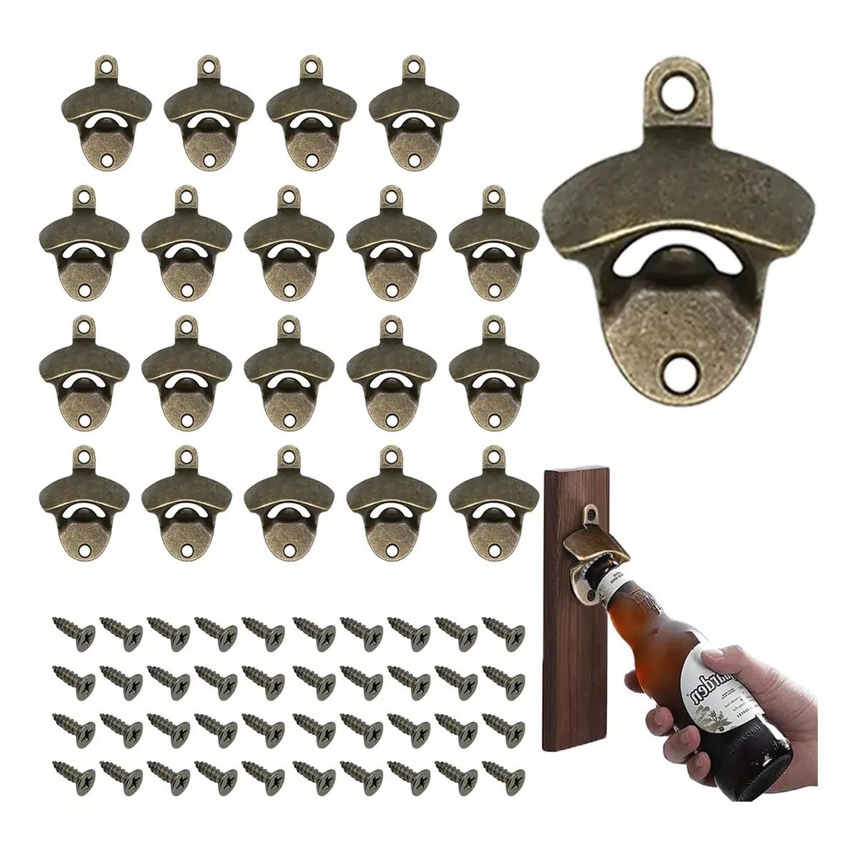 GENERICO - 20Pcs Abrebotellas De Cerveza Clásico Para Montaje En Pared