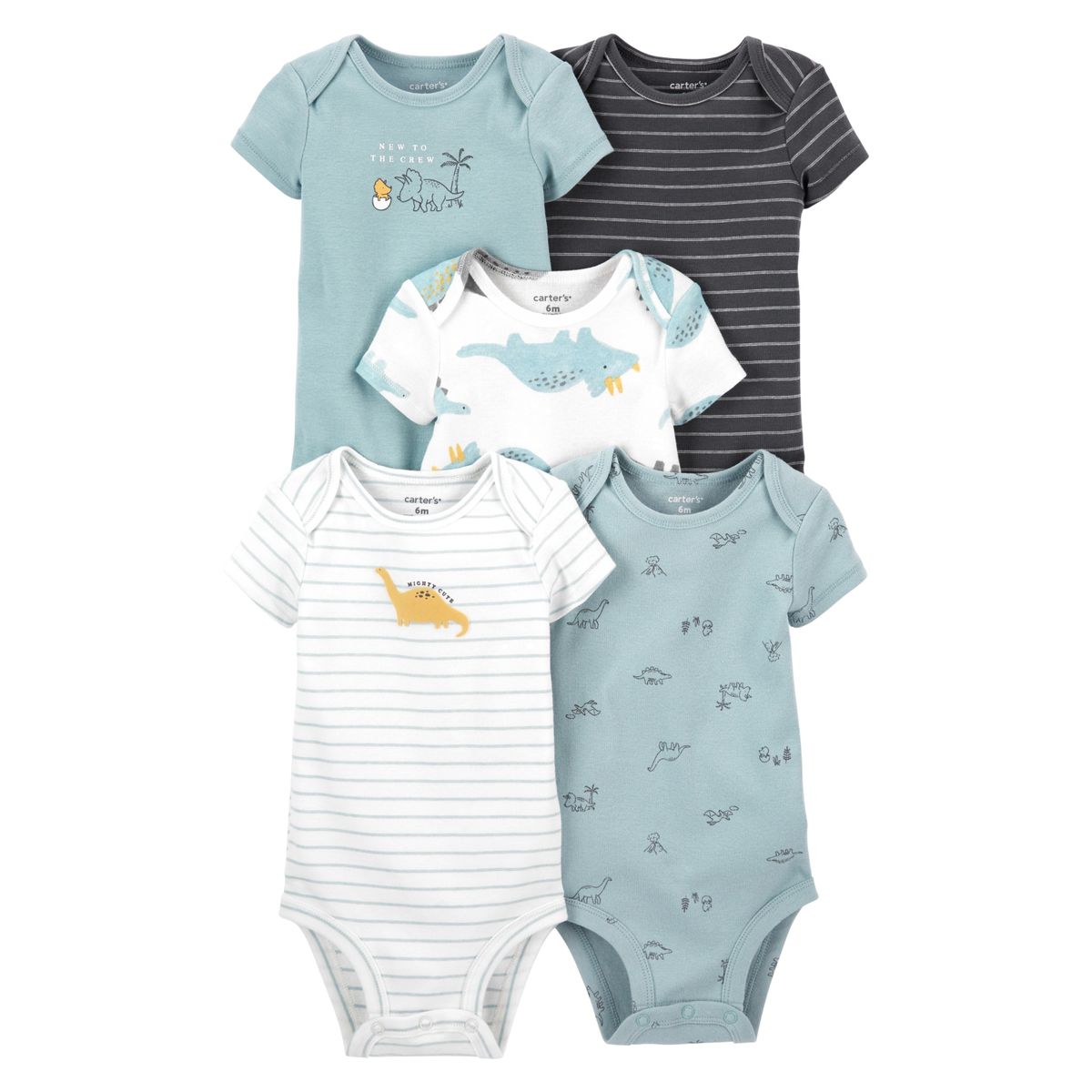 CARTER'S - Bodies Algodón Manga Corta Pack 5 Unidades Bebé Niño Carter's