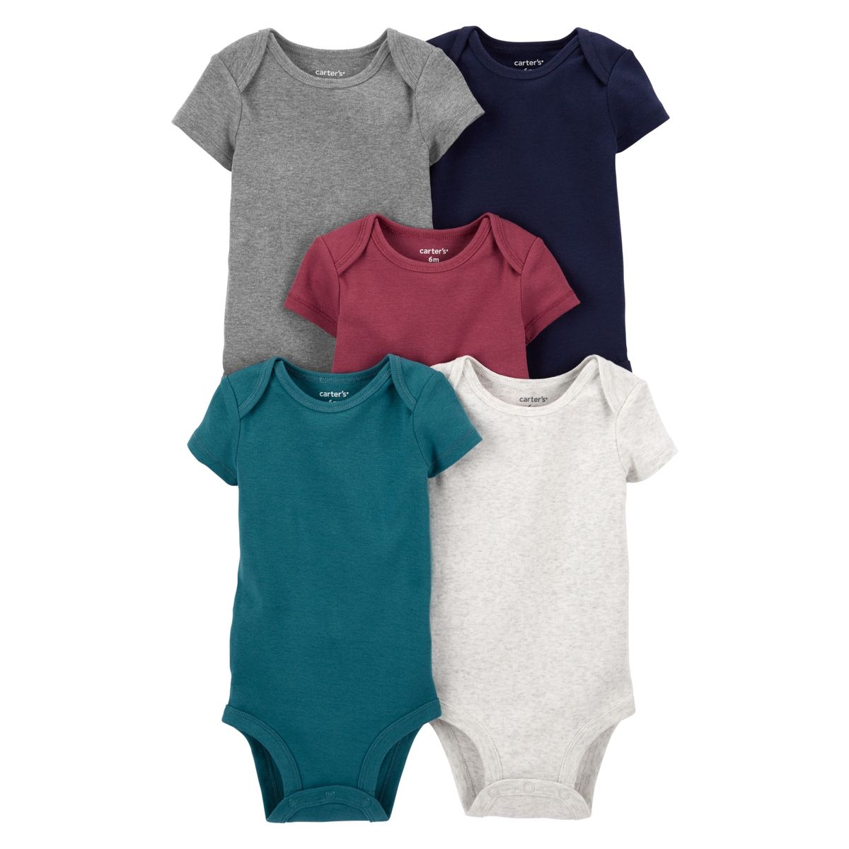 CARTER'S - Bodies Algodón Manga Corta Pack 5 Unidades Bebé Niño Carter's