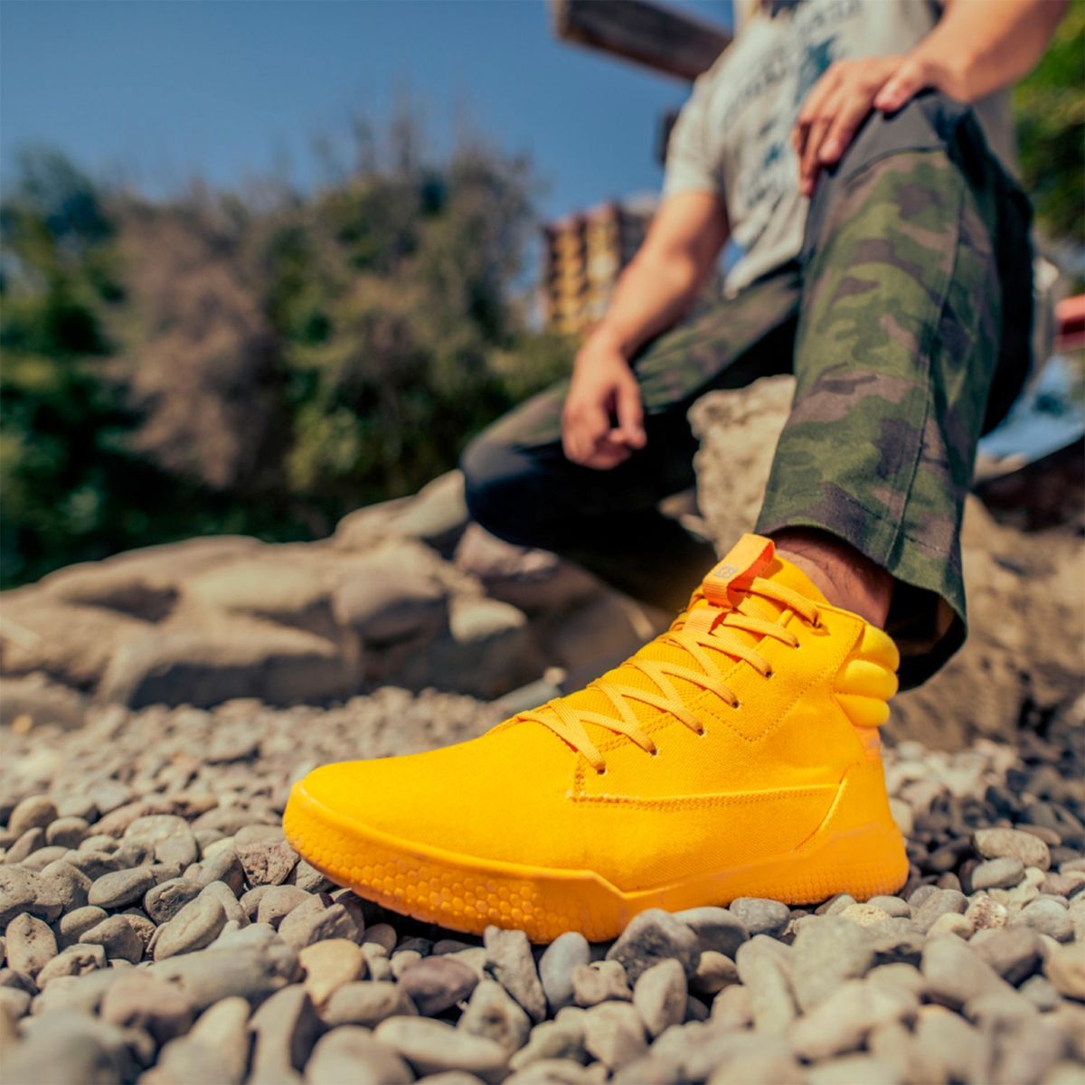 CAT - Cat Zapatilla Urbana Hombre Cuero Amarillo