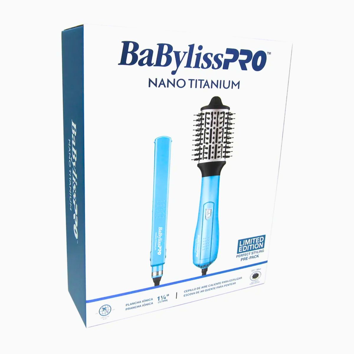 BABYLISS PRO - Kit Babyliss Plancha 2091 Cepillo Secador Voluminizador 64mm
