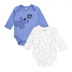 BUBBLE GUMMERS - Body Niño Bubblegummers Carrino X2 Azul Y Blanco
