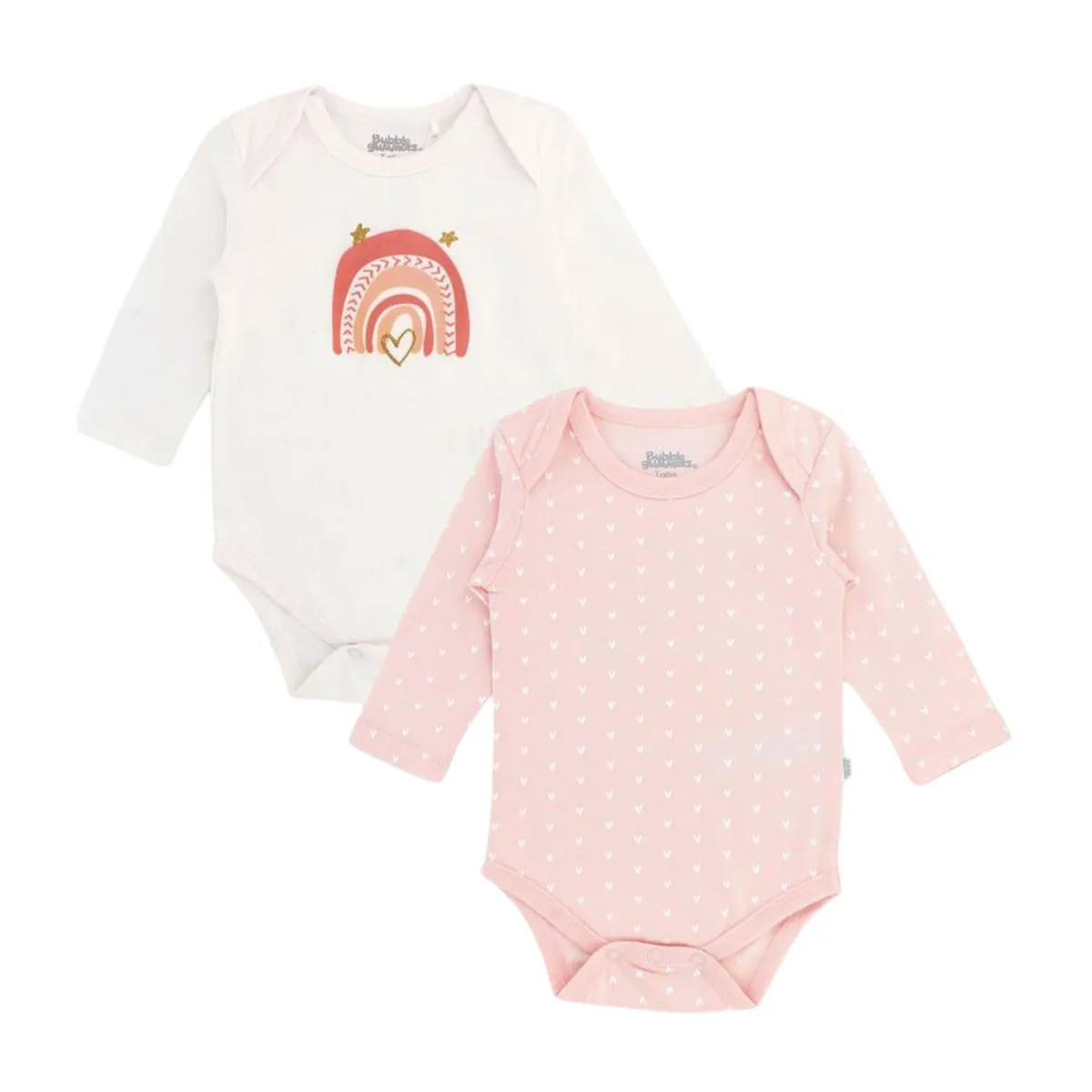 BUBBLE GUMMERS - Body Niña Bubblegummers Lesina X2 Blanco Y Rosa