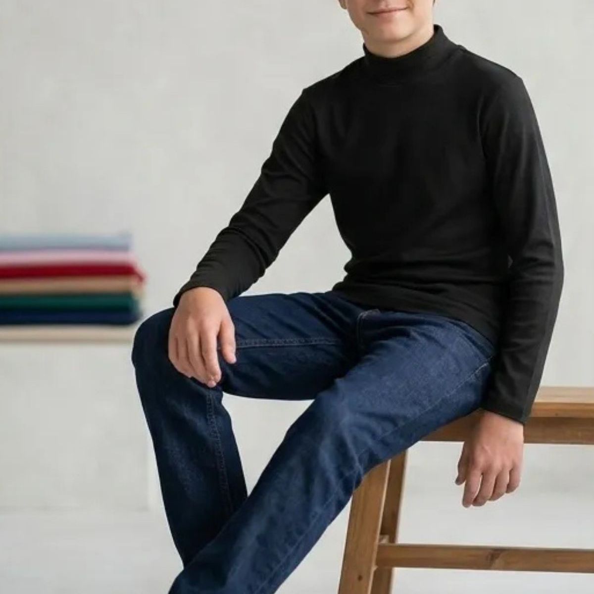 LOOK SHOP - Camiseta Beatle Hombre Juvenil. Algodón Manga Larga 9670