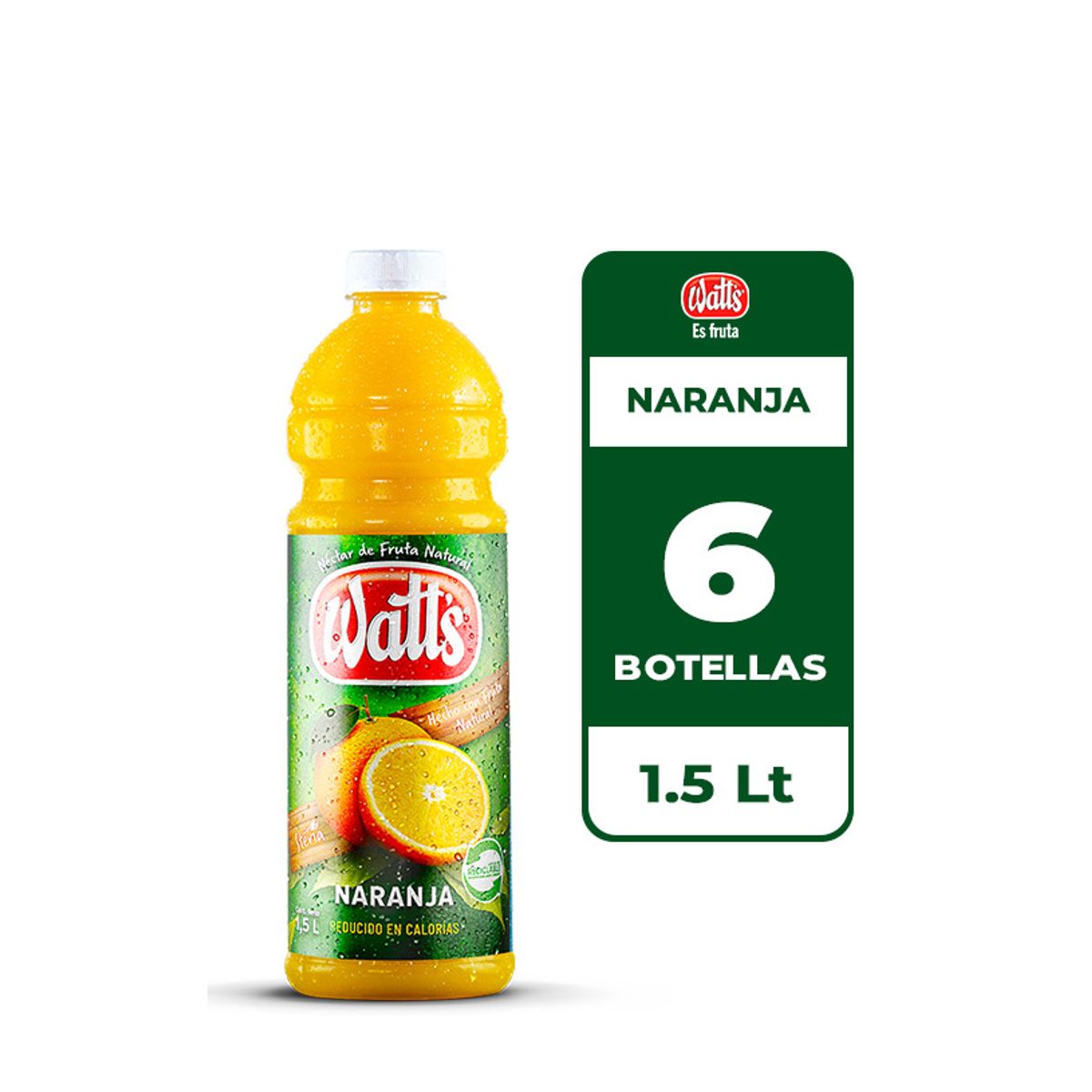 WATT`S - 6x Néctar Watts Naranja 1.5L