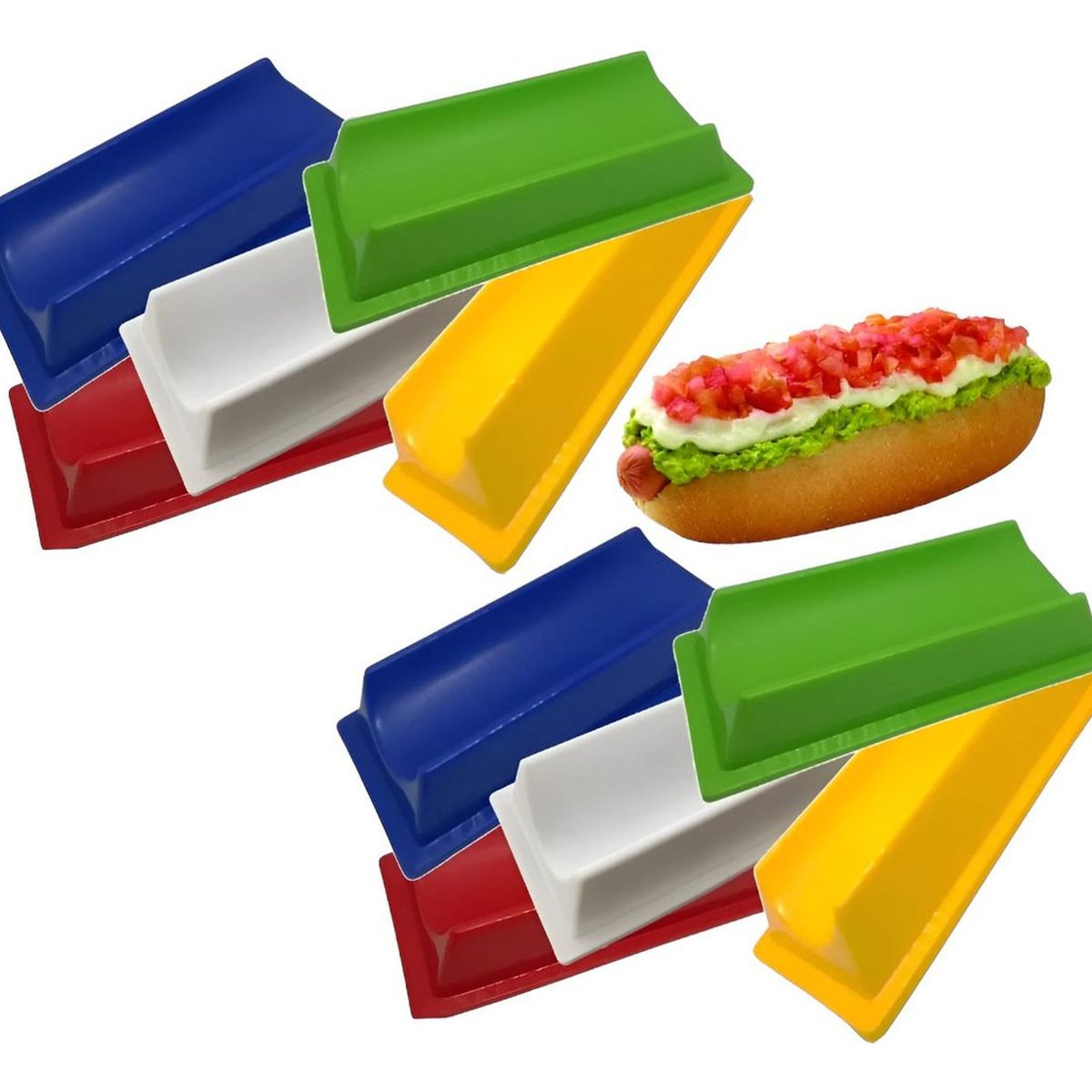 PASTELERIUSCL - 10 Porta Completos Plástico Completero Reutilizable Hot Dog