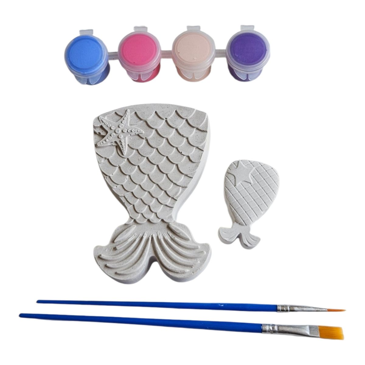 CREA TALLER - Pack de 5 kits creativo para pintar. COLAS DE SIRENA