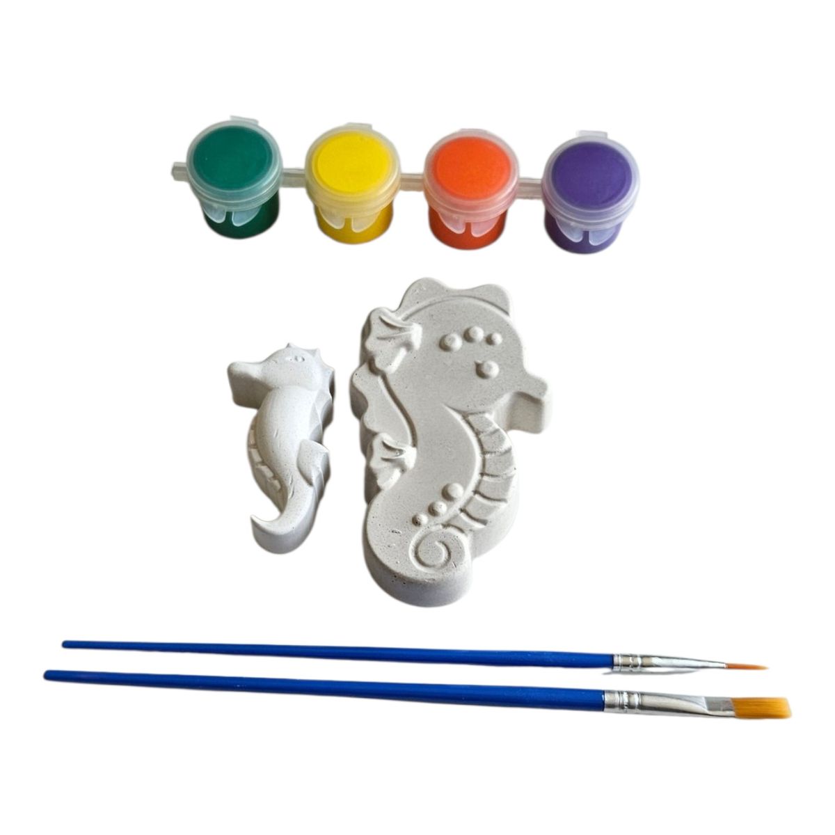 CREA TALLER - Pack de 5 kits creativo para pintar. CABALLITO DE MAR