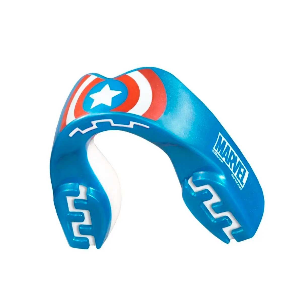 SPARTA - Protector bucal Niños Safejawz Capitán América Marvel Azul