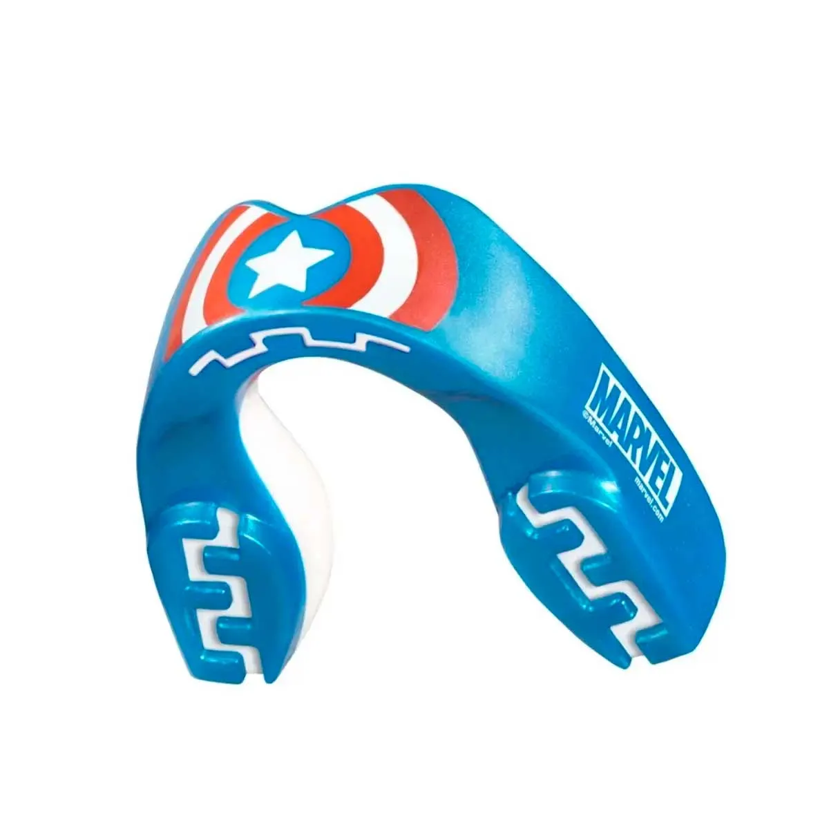 SPARTA - Protector bucal Niños Safejawz Capitán América Marvel Azul