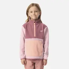 LIPPI - Polar Niña Forest 1/4 Zip Sweatshirt Rosa Claro
