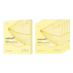 MEDICUBE - Mascarilla en Gel con Ácido Kójico y Cúrcuma - 4 Mascarillas