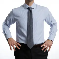 VANDINE - Camisa Hombre Azul Texturada Red Label I26 3.0