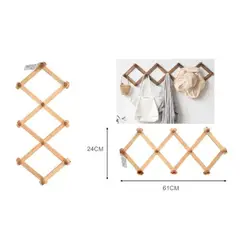 GENERICO - PERCHA DE MADERA PARA PARED 24X61CM