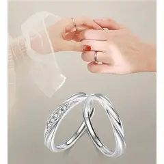 GENERICO - Anillos para Promesa Argollas de Matrimonio de Mujer y Hombre