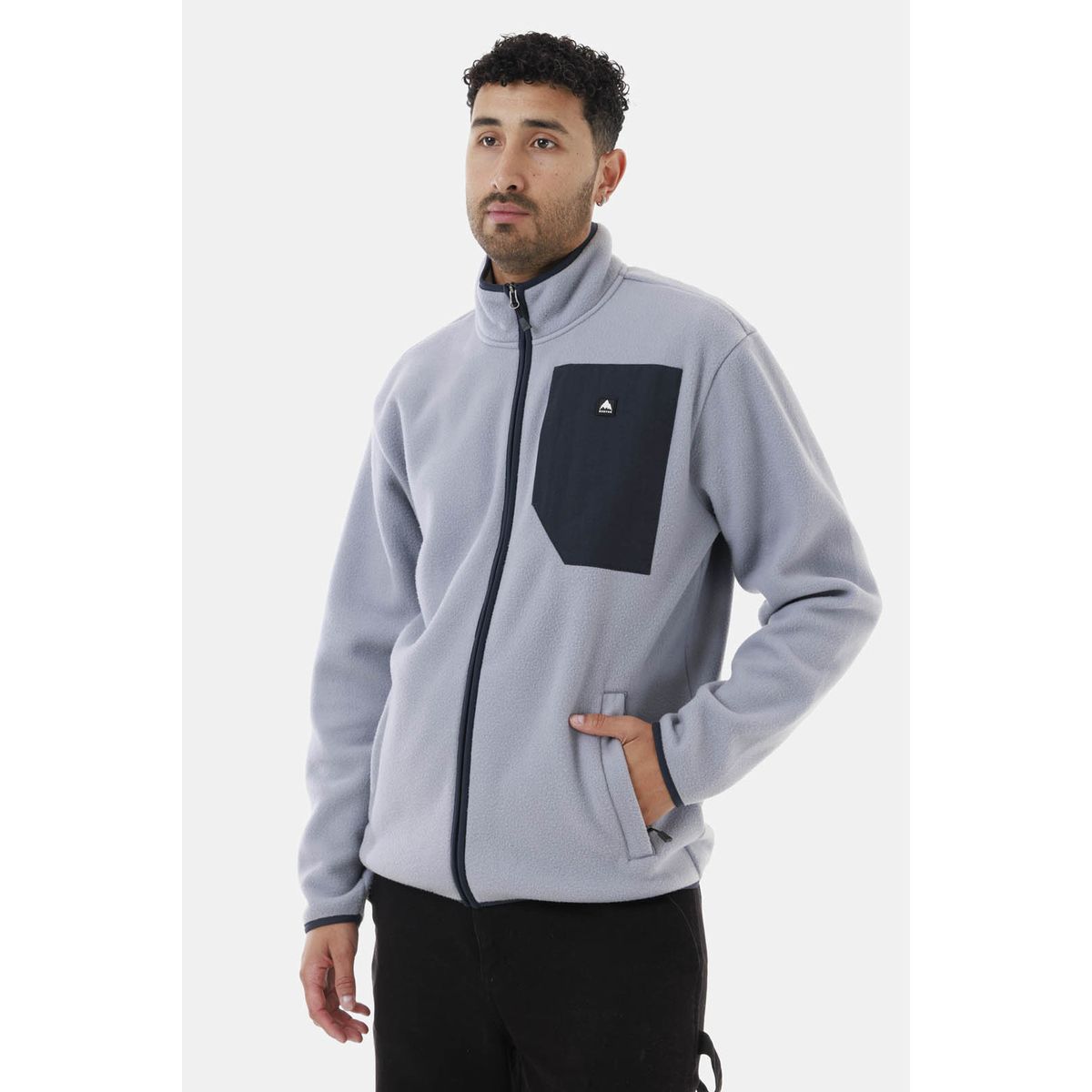 BURTON - Polar Hombre Cinder Full-Zip Gris Claro BURTON
