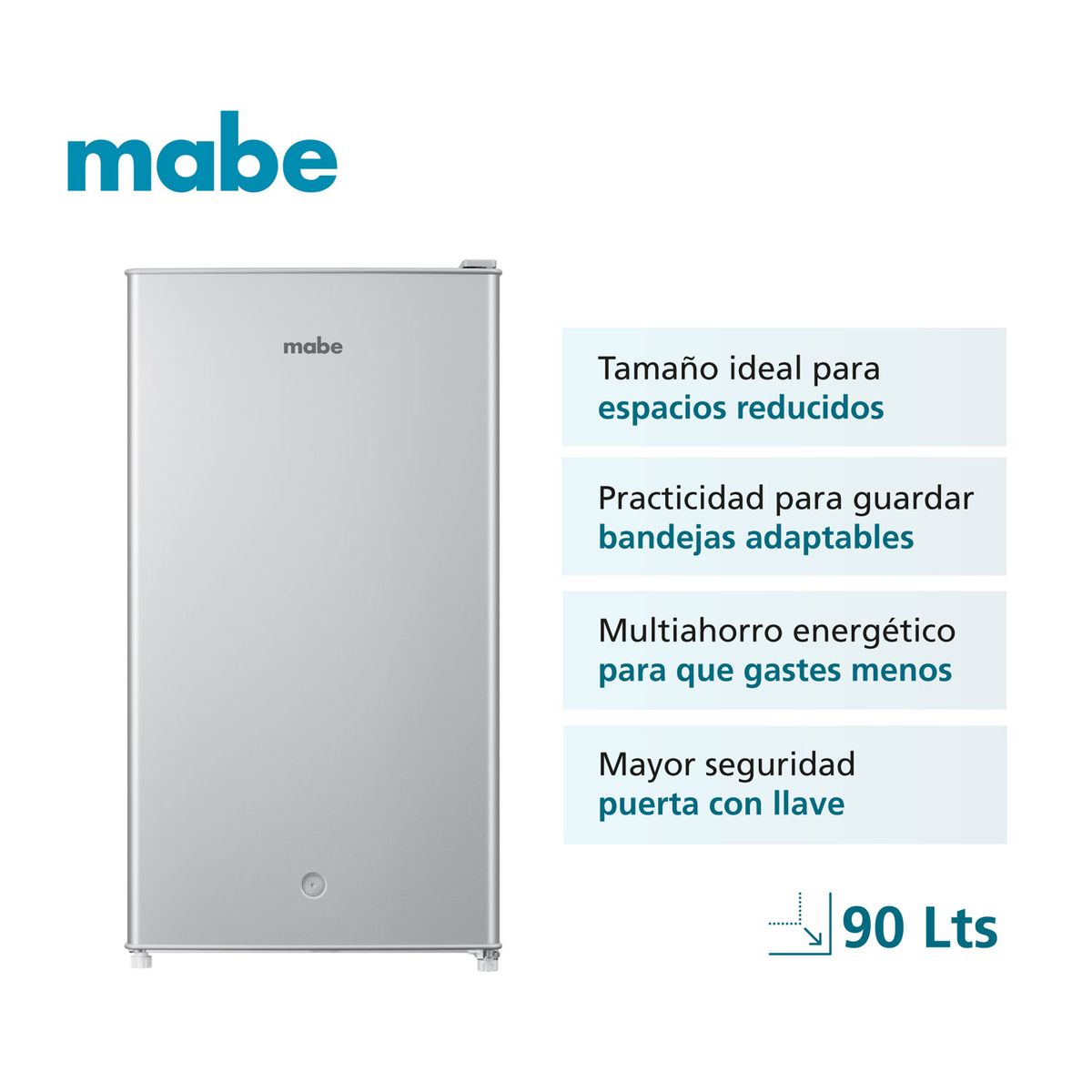 MABE - Frigobar 90 L Brutos Inoxidable Mabe RMF04LRX1