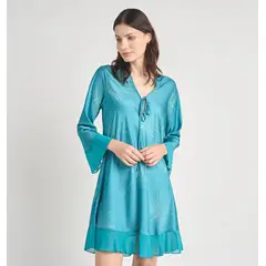 BARBIZON - CAMISOLA MUJER SESGO VERDE ESTAMPADO