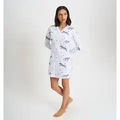 BARBIZON - CAMISA MUJER ROCIO BLANCO ESTAMPADO