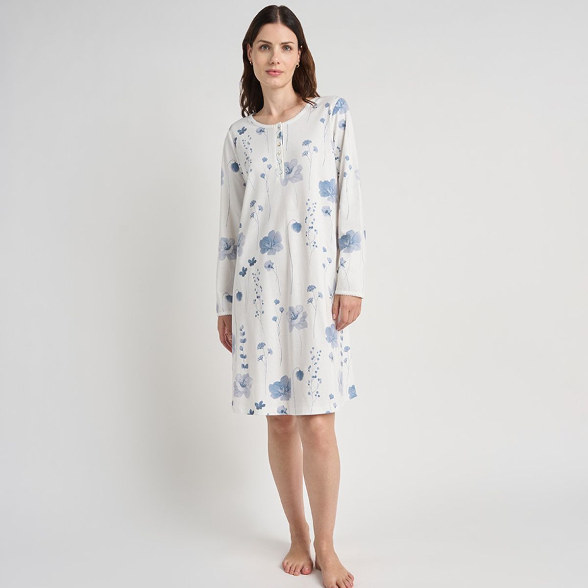 BARBIZON - CAMISA MUJER BARBIZON CUORE BLANCO ESTAMPADO