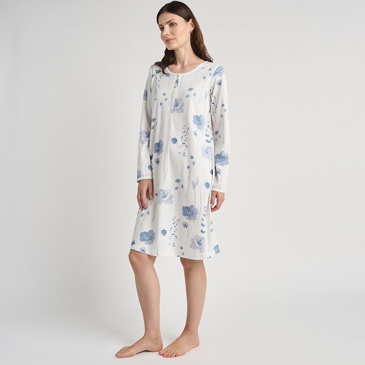 BARBIZON - CAMISA MUJER BARBIZON CUORE BLANCO ESTAMPADO