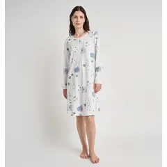BARBIZON - CAMISA MUJER CUORE BLANCO ESTAMPADO