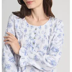 BARBIZON - CAMISA MUJER TRAD BLANCO FLOR