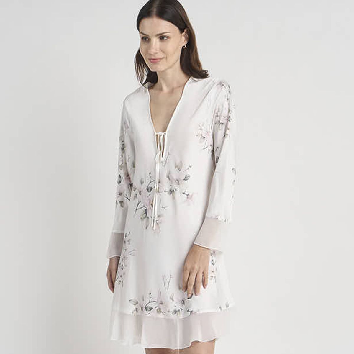 BARBIZON - CAMISOLA MUJER BARBIZON SESGO BLANCO ESTAMPADO