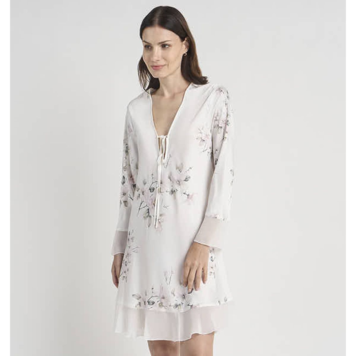 BARBIZON - CAMISOLA MUJER BARBIZON SESGO BLANCO ESTAMPADO