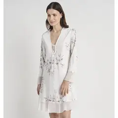 BARBIZON - CAMISOLA MUJER SESGO BLANCO ESTAMPADO