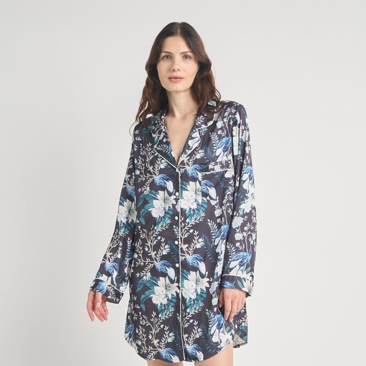 BARBIZON - CAMISOLA MUJER BARBIZON SPORT CHARCOAL ESTAMPADO
