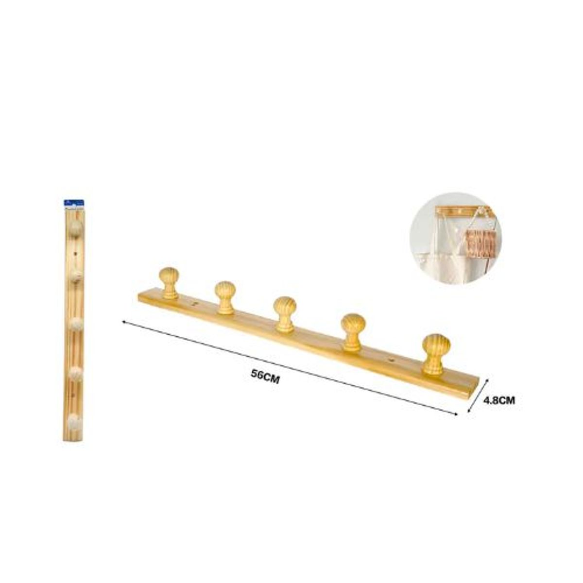 GENERICO - PERCHA DE MADERA 56CM
