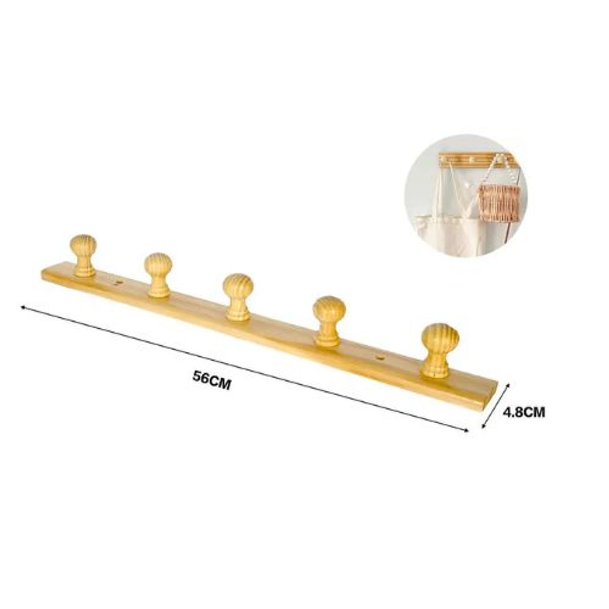GENERICO - PERCHA DE MADERA 56CM