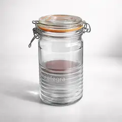 GENERICO - Frasco De Vidrio Hermetico Con Tapa Para Cocina 1 Litro