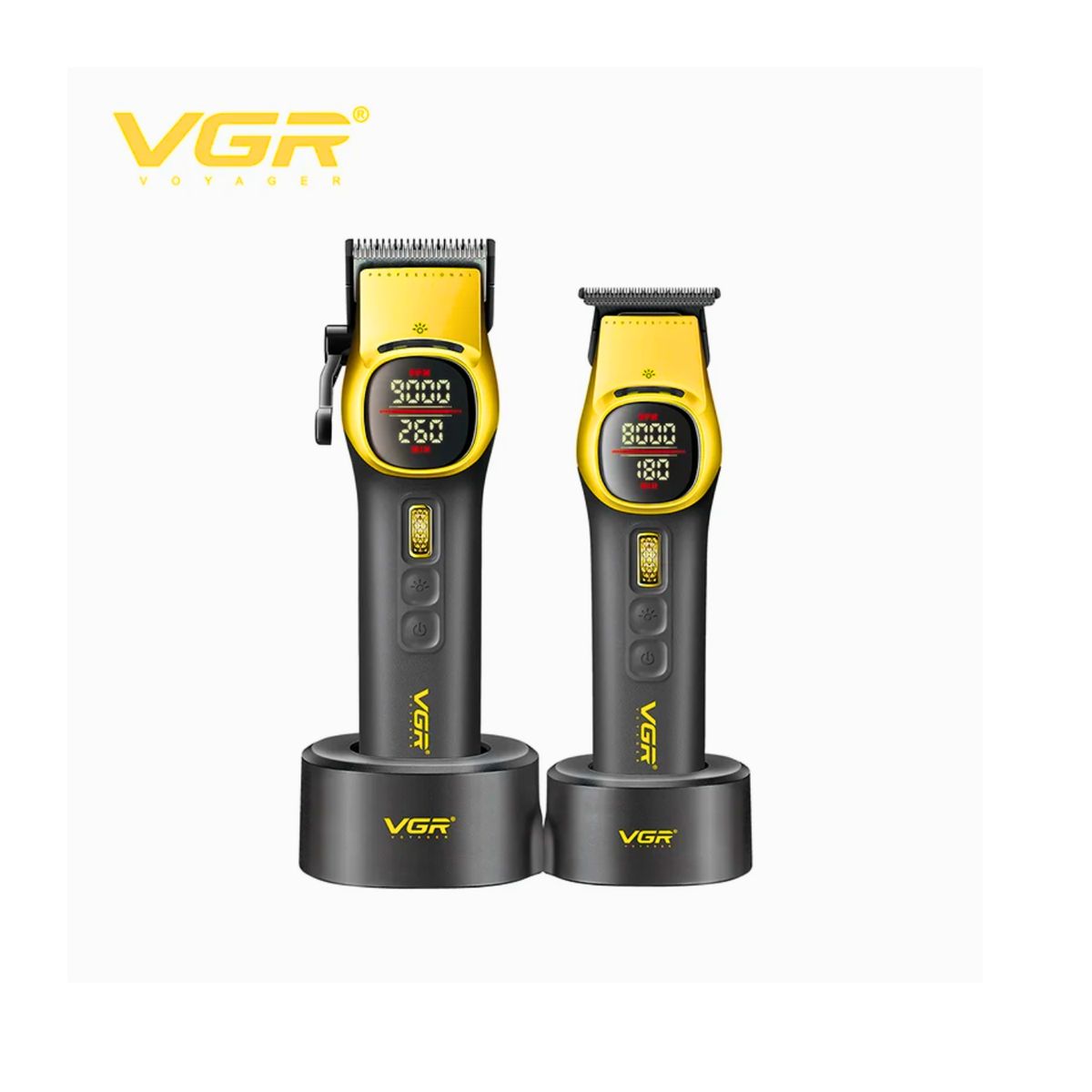 VGR - Barber Combo VGR Maquina Cortar Pelo Clipper + Trimmer Vgr V-885 S2 MALETA