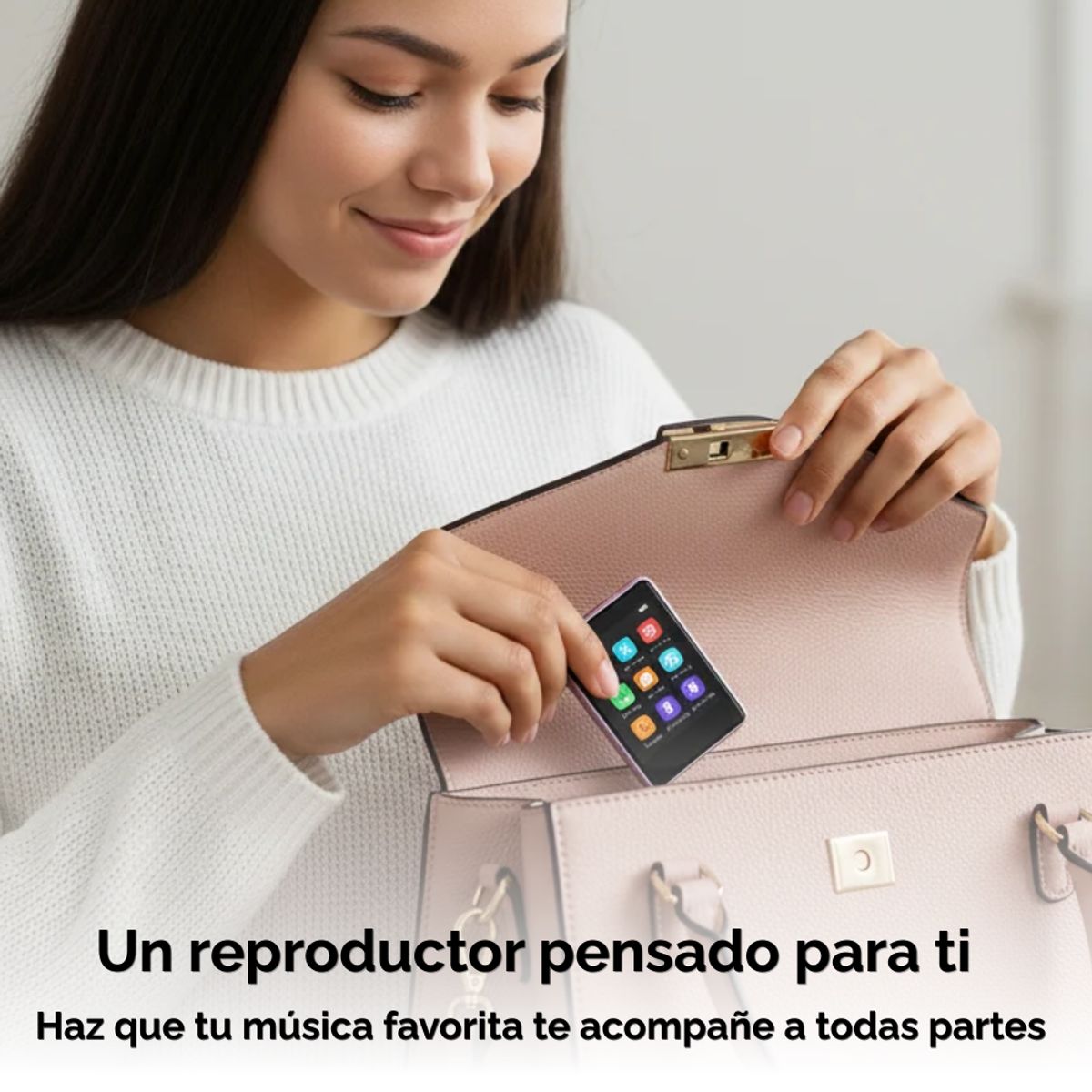 OEM - Reproductor De Música Mp3 Bluetooth 32gb Pantalla Touch Fm rosado