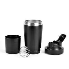 NORVIK - Nörvik Shaker Térmico 500 Ml Con Compartimento Para Proteína Negro
