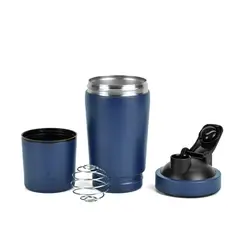 NORVIK - Nörvik Shaker Térmico 500 Ml Con Compartimento Para Proteína Azul