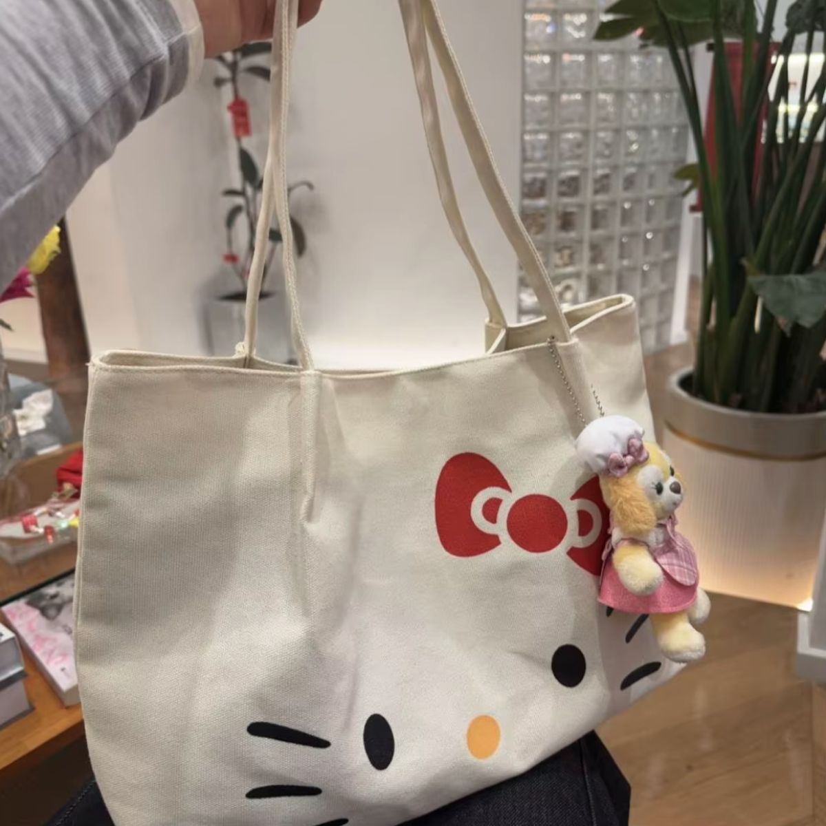 GENERICO - Cartera Bolso De Lona Gata Gatita Kawaii