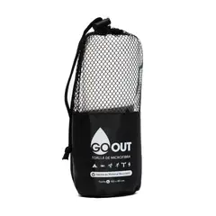 GO OUT - Toalla de microfibra, 100% material reciclado. Tamaño L Blanca