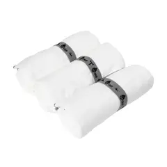 GO OUT - Pack 3 Toalla de microfibra, 100% material reciclado. Tamaño L Blanca