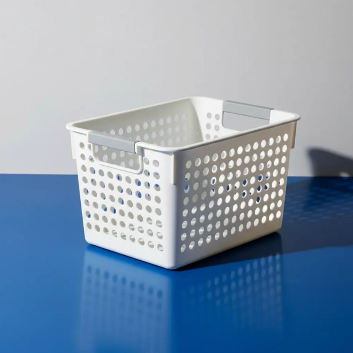 GENERICO - Canasto Organizador Plástico Calado Multiuso 40x20.5x19.5cm