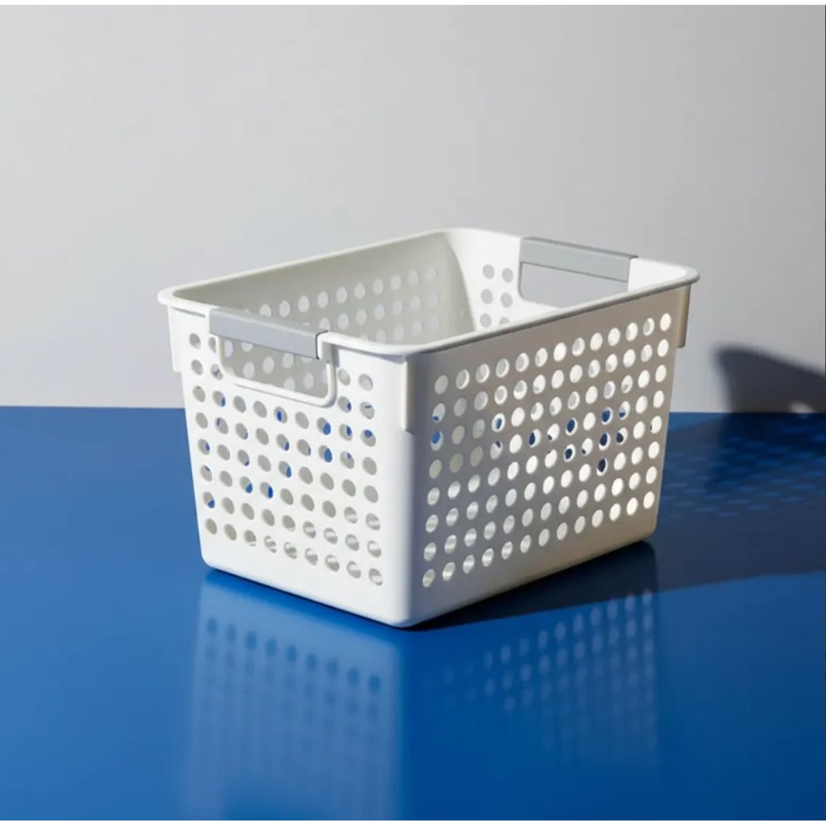 GENERICO - Canasto Organizador Plástico Calado Multiuso 40x20.5x19.5cm