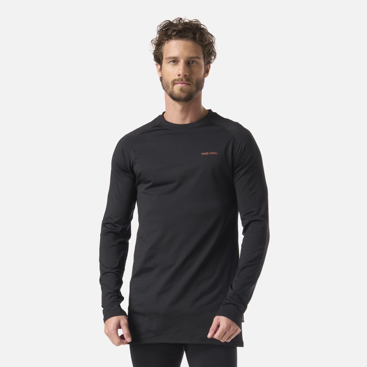 HAKA HONU - Primera Capa Hombre Huemul Top Negro Haka Honu