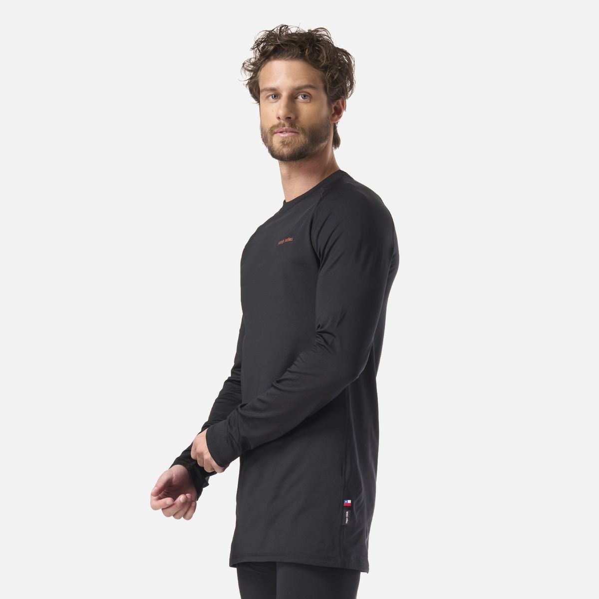 HAKA HONU - Primera Capa Hombre Huemul Top Negro Haka Honu