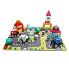 TOP BRIGHT - MINI CIUDAD INTERACTIVA 82 PIEZAS ARMABLE CON BLOQUES