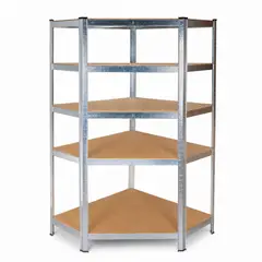 GENERICO - Estantería Rack Metálica Esquinero 180x90x90cm 5 Repisas