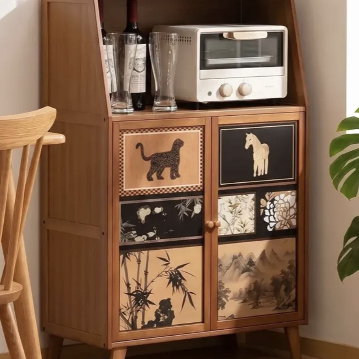 IDEEHOUSE - Aparador Cocina Ideehouse Mueble Aparador Buffet 66x32x100cm